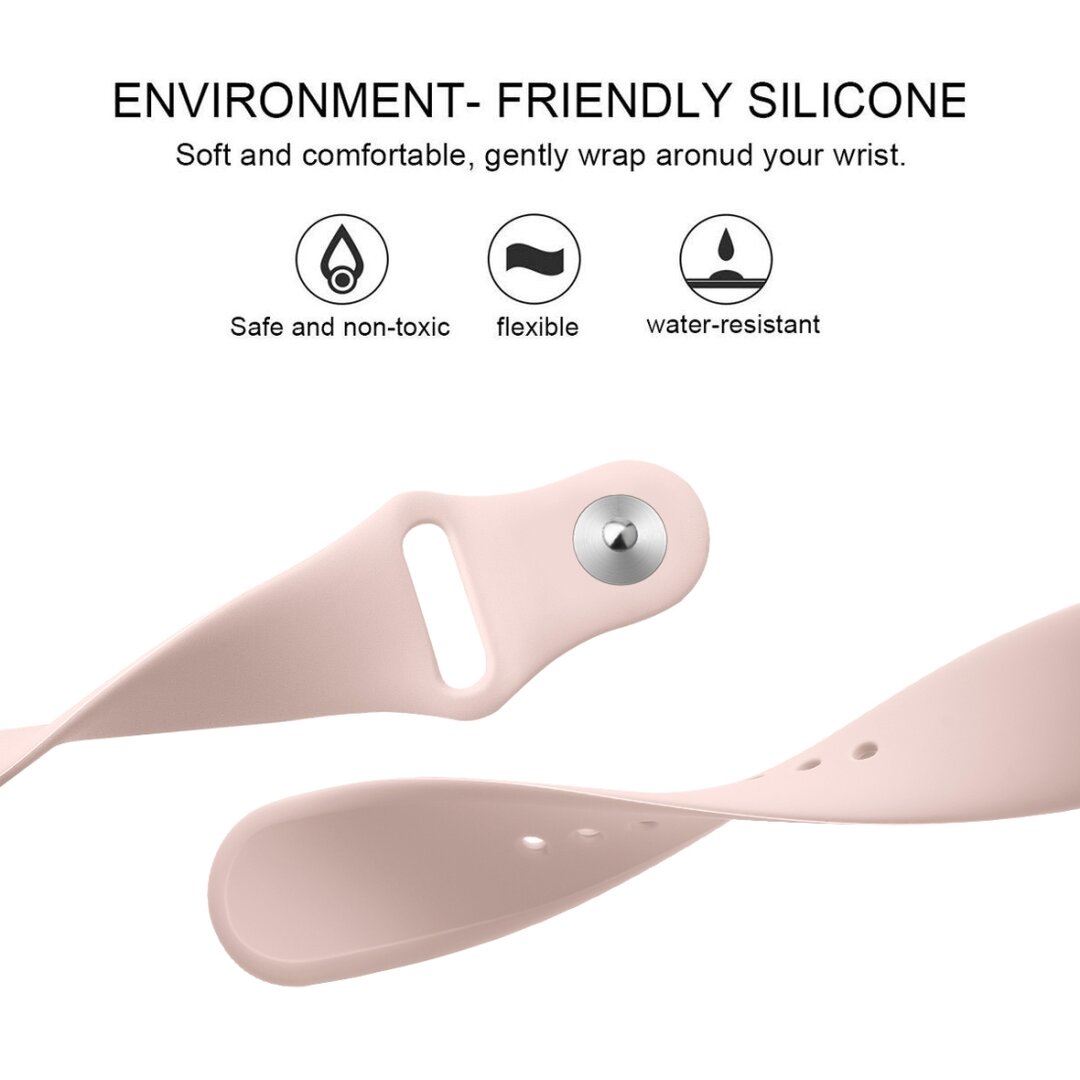 Fitbit Versa 1 / 2 &amp; Lite Silikonband - Gr&ouml;&szlig;e: Klein - Sand rosa