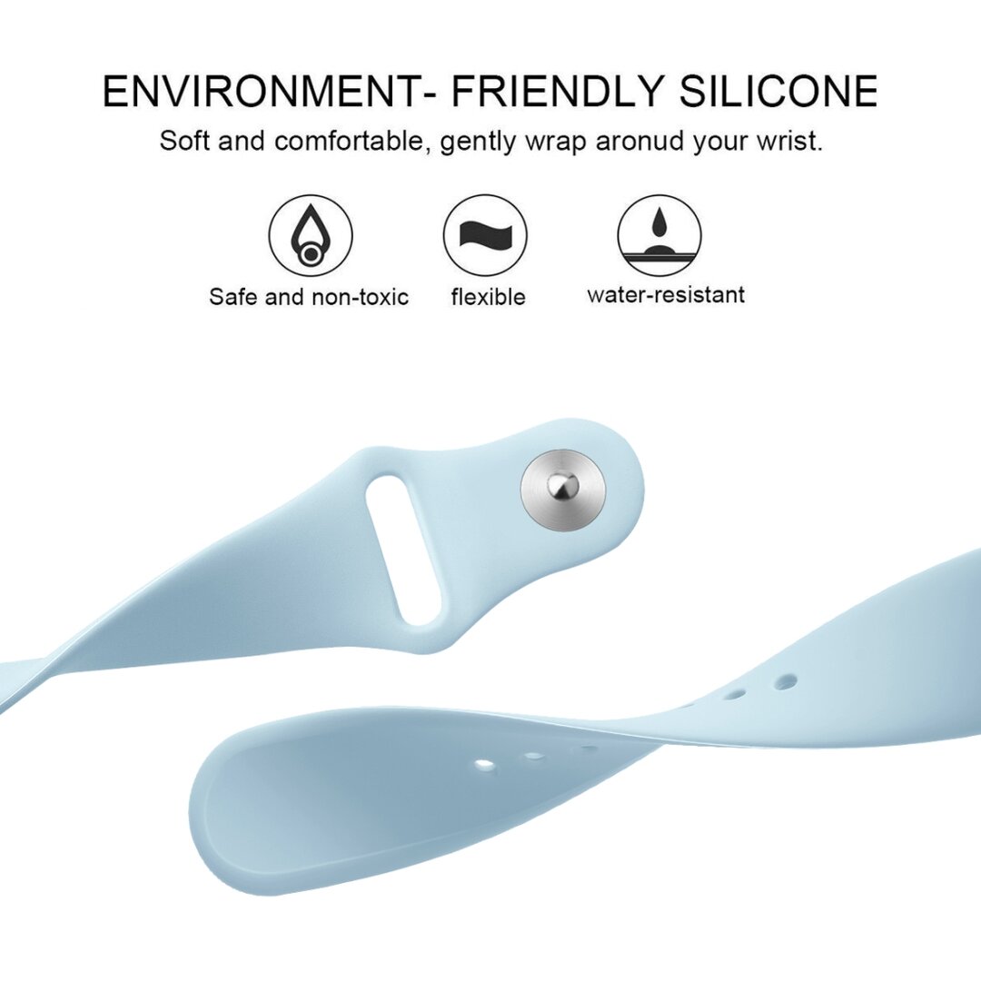 Fitbit Versa 1 / 2 &amp; Lite Silikonband - Gr&ouml;&szlig;e: Klein - Hellblau