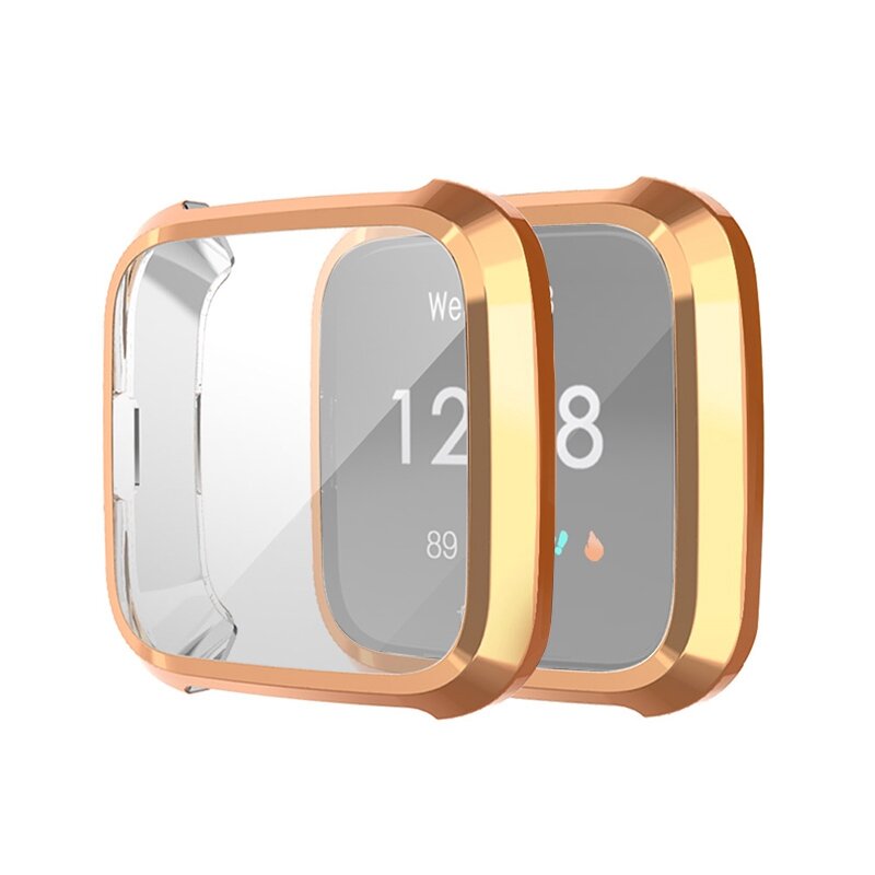 Fitbit Versa Lite Soft TPU Fall (vollst&auml;ndig gesch&uuml;tzt) - Rose Gold