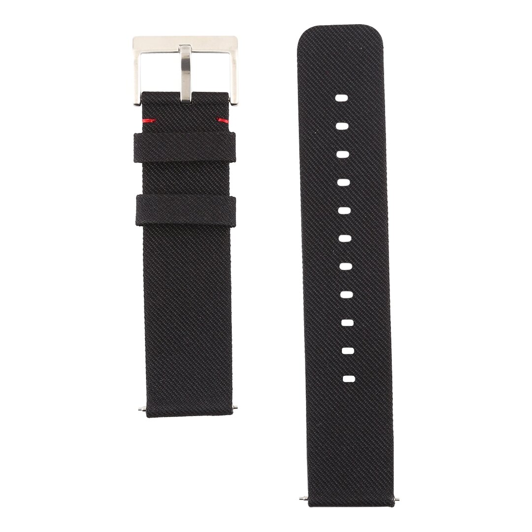 Canvas Band Fitbit Versa 1 / 2 &amp; Lite - Schwarz