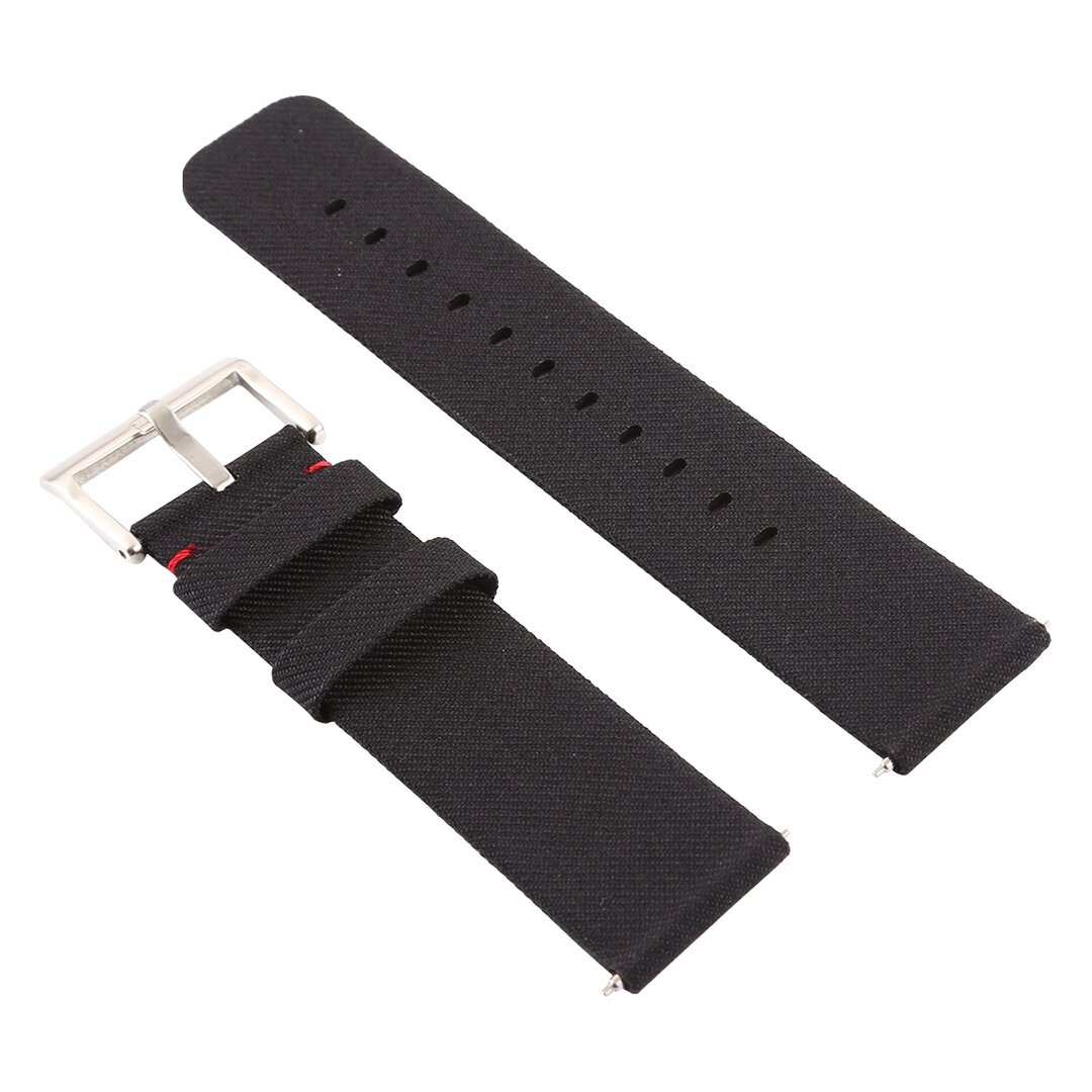 Canvas Band Fitbit Versa 1 / 2 &amp; Lite - Schwarz