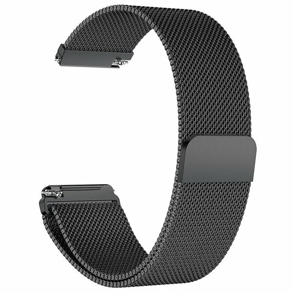 Fitbit Versa 1 / 2 &amp; Lite milanaise Armband - Gr&ouml;&szlig;e: Gro&szlig; - Schwarz
