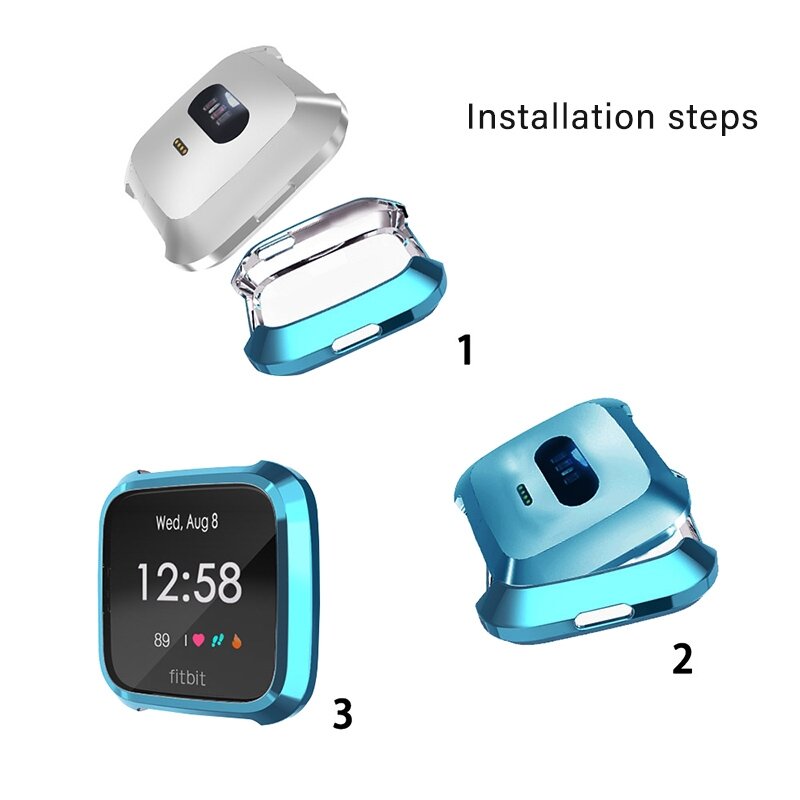 Fitbit Versa Lite Soft TPU Fall (vollst&auml;ndig gesch&uuml;tzt) - Blau