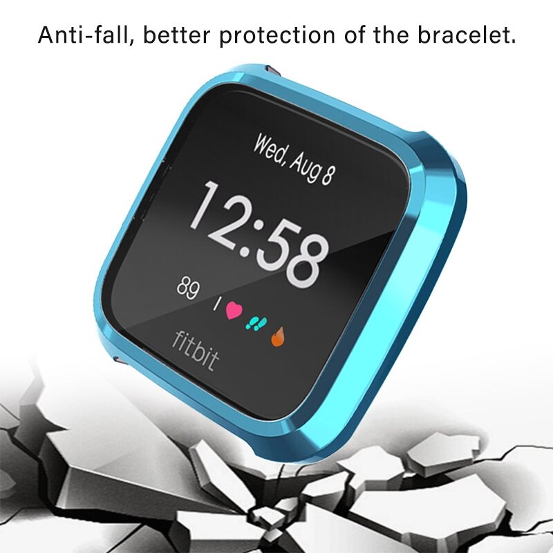 Fitbit Versa Lite Soft TPU Fall (vollst&auml;ndig gesch&uuml;tzt) - Blau
