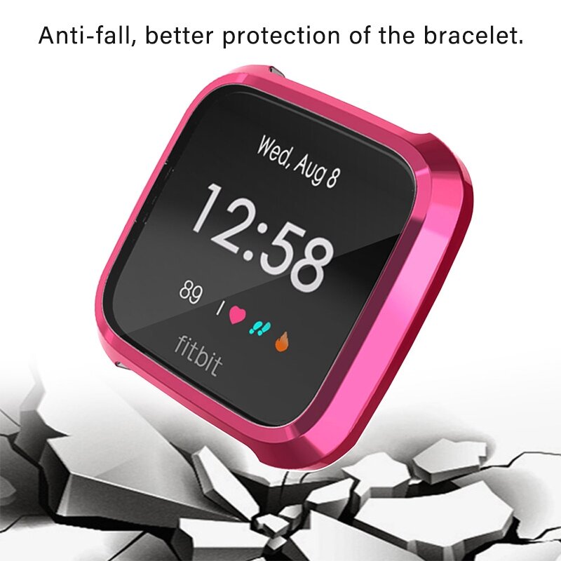 Fitbit Versa Lite Soft TPU Fall (vollst&auml;ndig gesch&uuml;tzt) - Fuschia