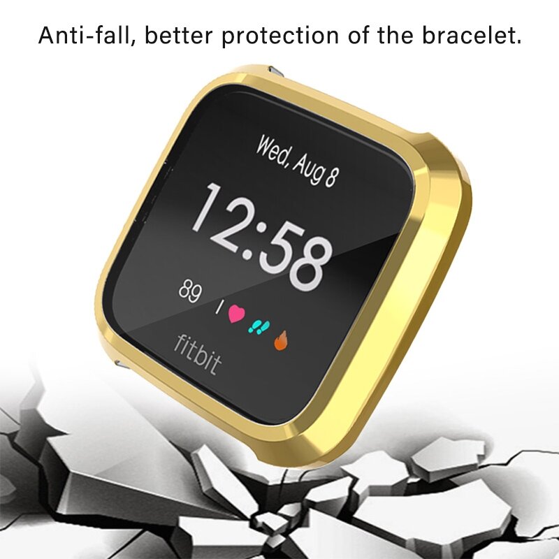 Fitbit Versa Lite Soft TPU Fall (vollst&auml;ndig gesch&uuml;tzt) - Gold