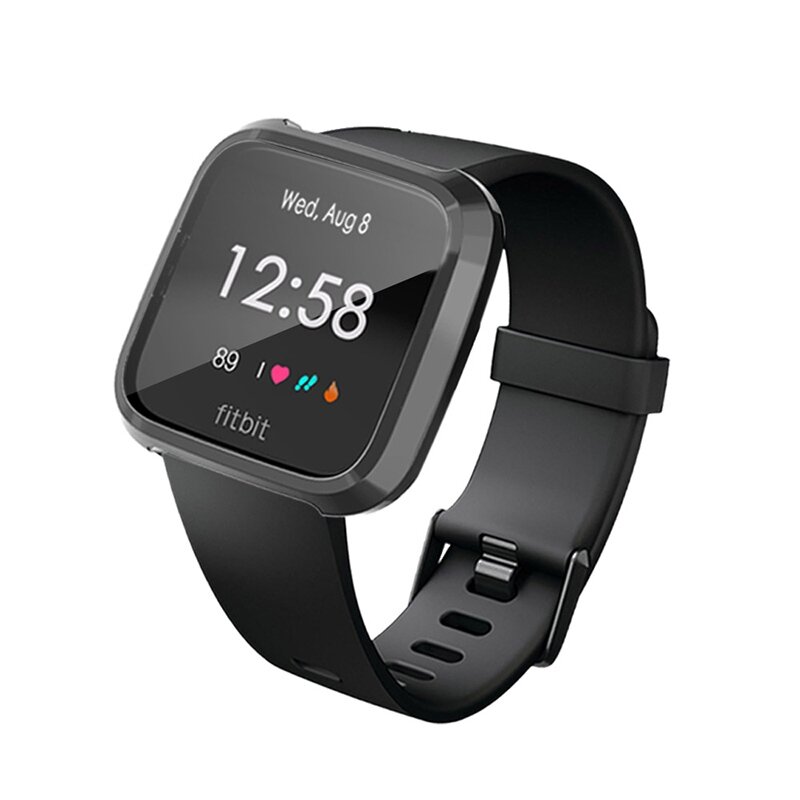 Fitbit Versa Lite Soft TPU Fall (vollst&auml;ndig gesch&uuml;tzt) - Schwarz