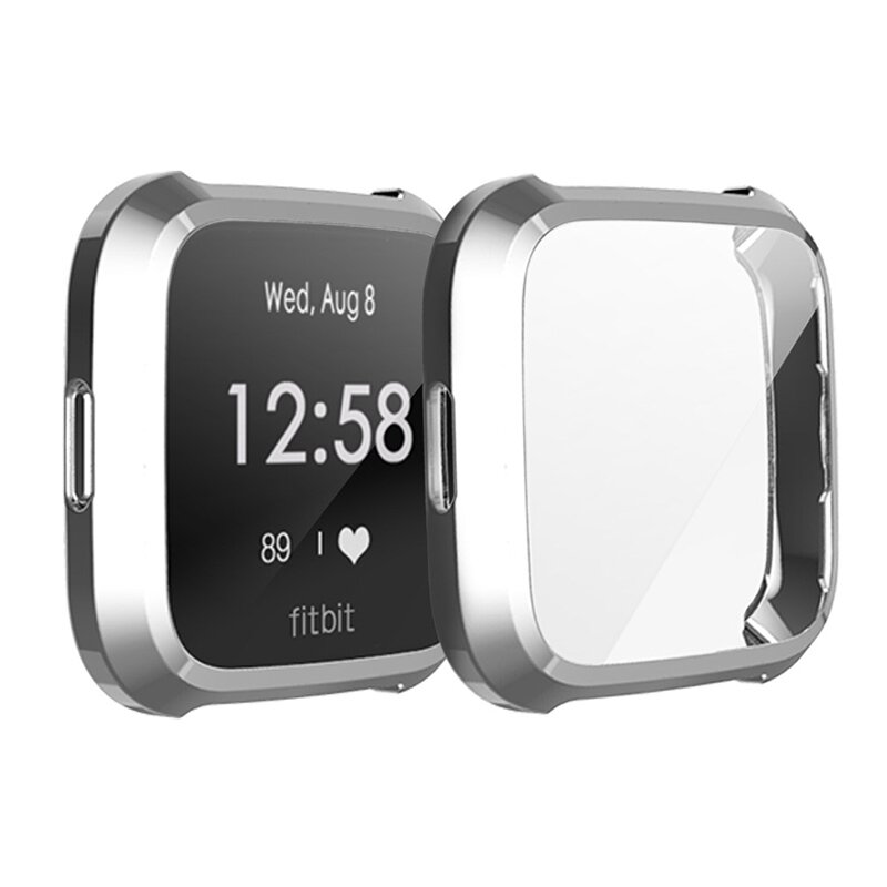 Fitbit Versa Lite Soft TPU H&uuml;lle (vollst&auml;ndig gesch&uuml;tzt) - Grau