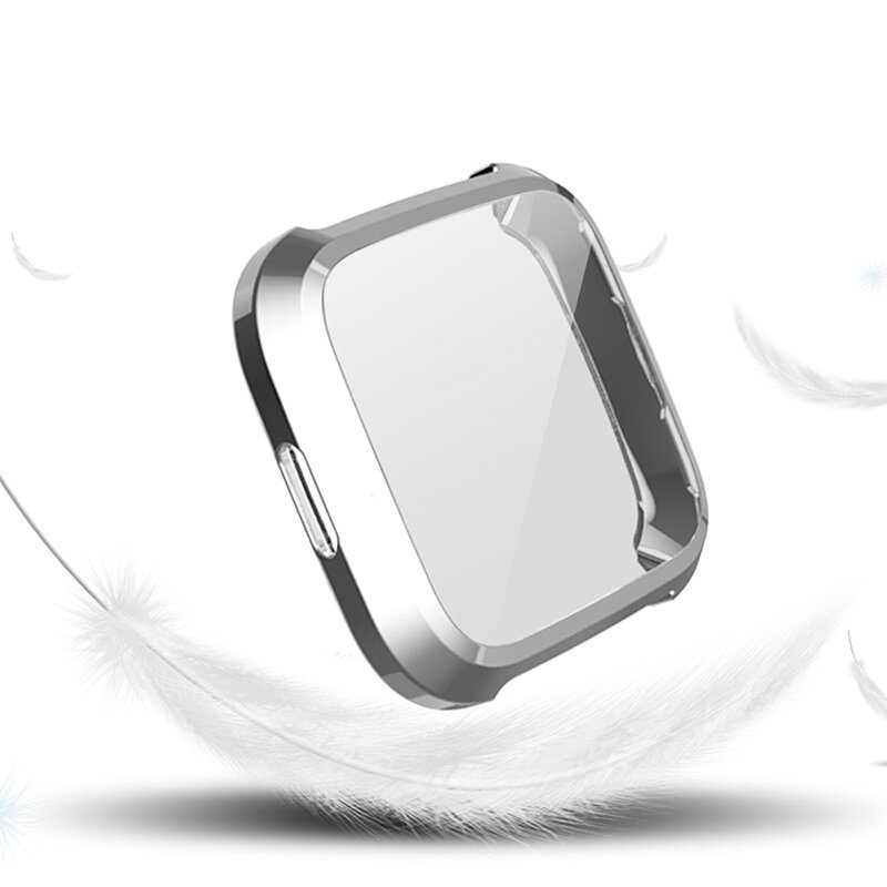 Fitbit Versa Lite Soft TPU H&uuml;lle (vollst&auml;ndig gesch&uuml;tzt) - Grau