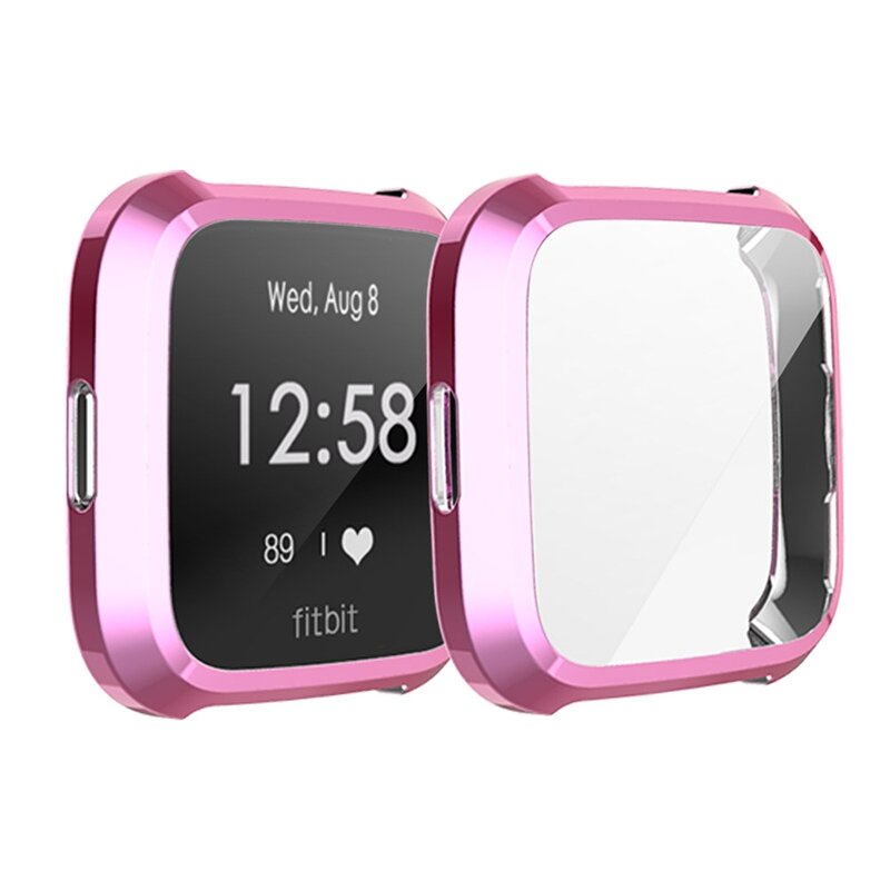 Fitbit Versa Lite Soft TPU Fall (vollst&auml;ndig gesch&uuml;tzt) - Rosa