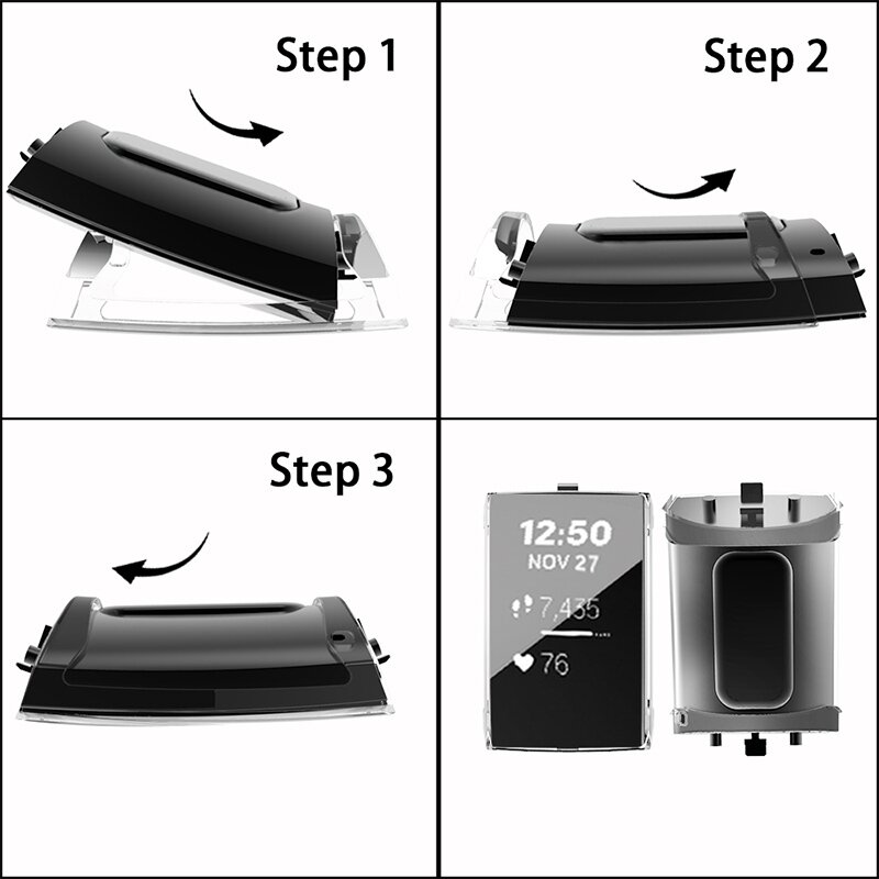 Fitbit Charge 3 &amp; 4 Tasche (vollst&auml;ndig gesch&uuml;tzt) - Transparent