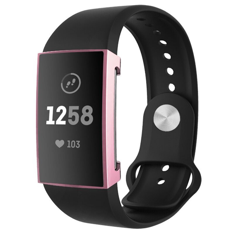 Fitbit Charge 3 &amp; 4 Tasche (vollst&auml;ndig gesch&uuml;tzt) - Pink