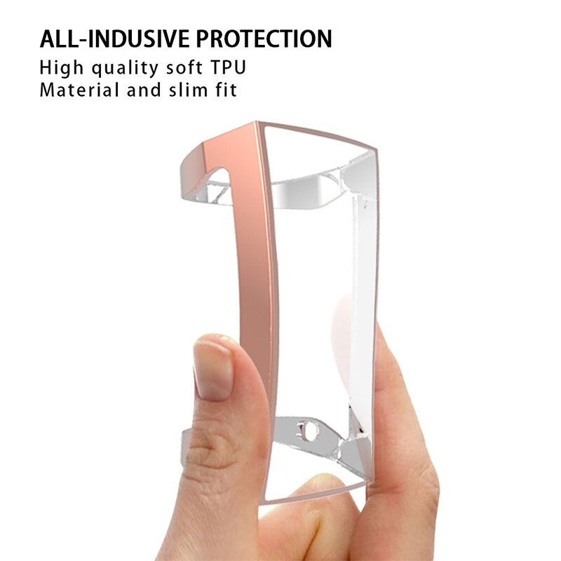 Fitbit Charge 3 &amp;4 Tasche (vollst&auml;ndig gesch&uuml;tzt) - Rose gold