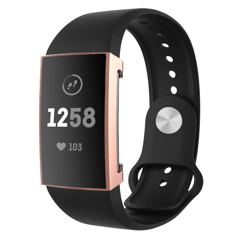 Fitbit Charge 3 &amp;4 Tasche (vollst&auml;ndig gesch&uuml;tzt) - Rose gold