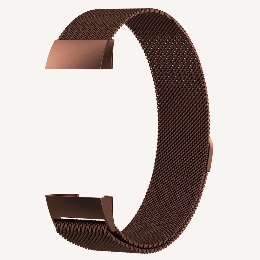 Fitbit Charge 3 &amp; 4 milanaise Armband - Gr&ouml;&szlig;e: Klein - Braun