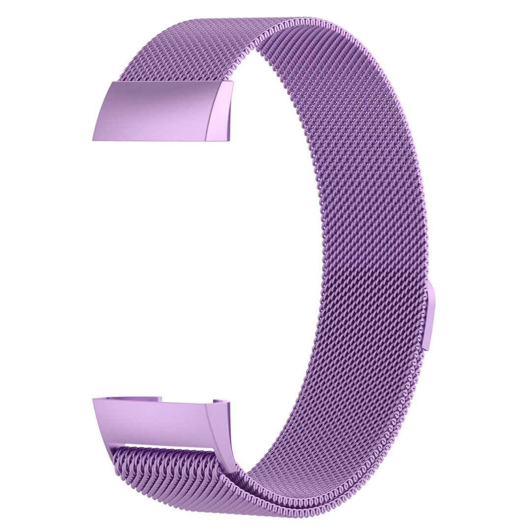 Fitbit Charge 3 &amp; 4 milanaise Armband - Gr&ouml;&szlig;e: Klein - Hell lila