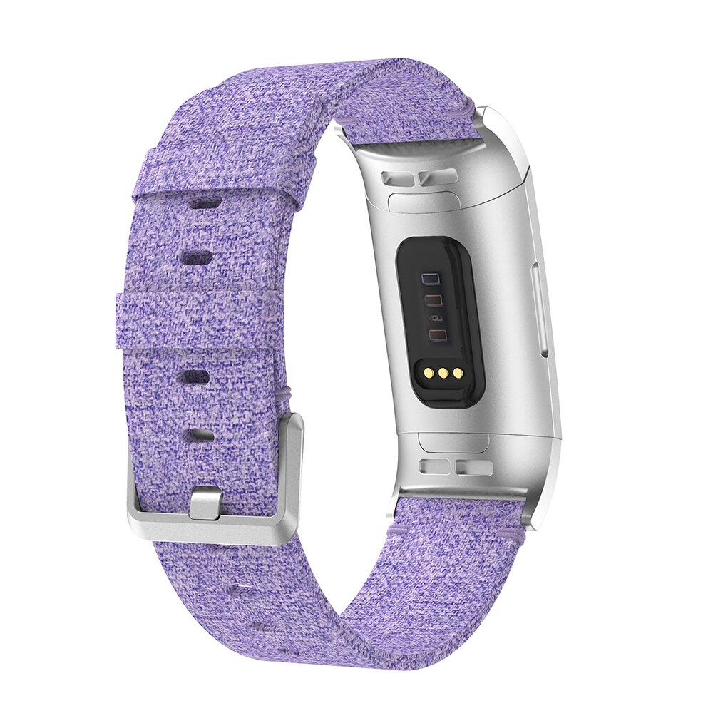 Fitbit Charge 3 &amp; 4 Nylonband - Hell lila