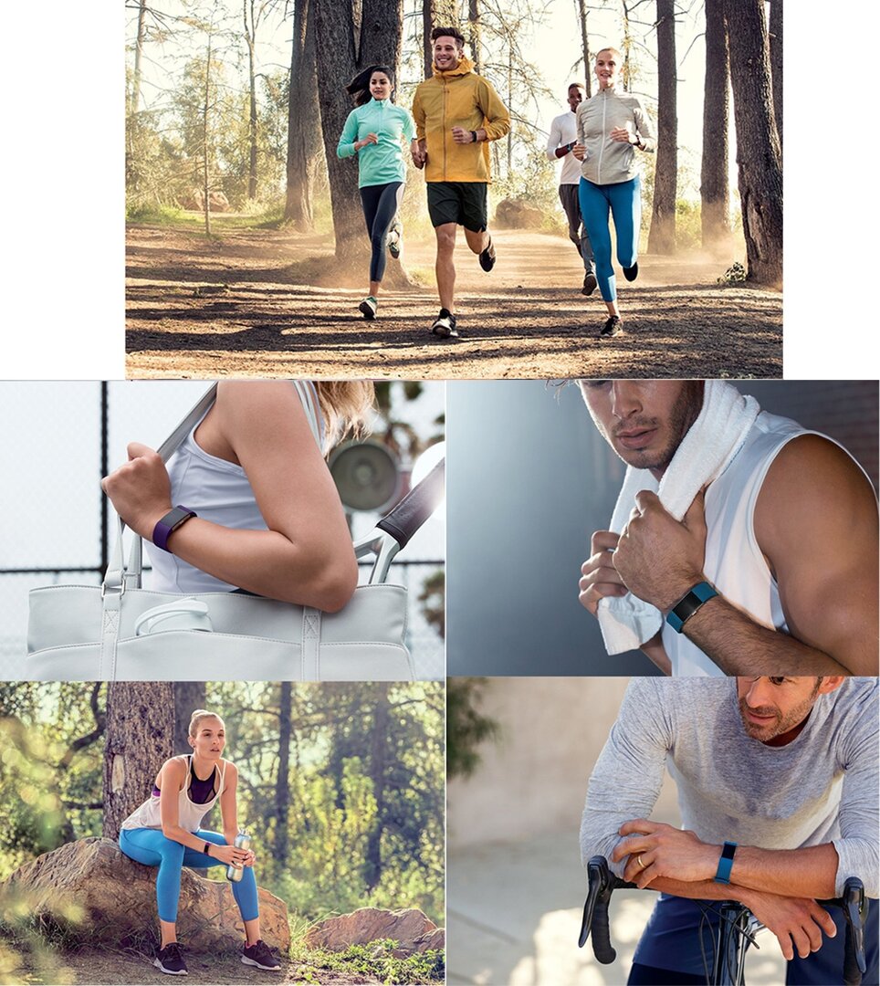 Fitbit Charge 2 Silikonband - Gr&ouml;&szlig;e: Gro&szlig; - Kaffee