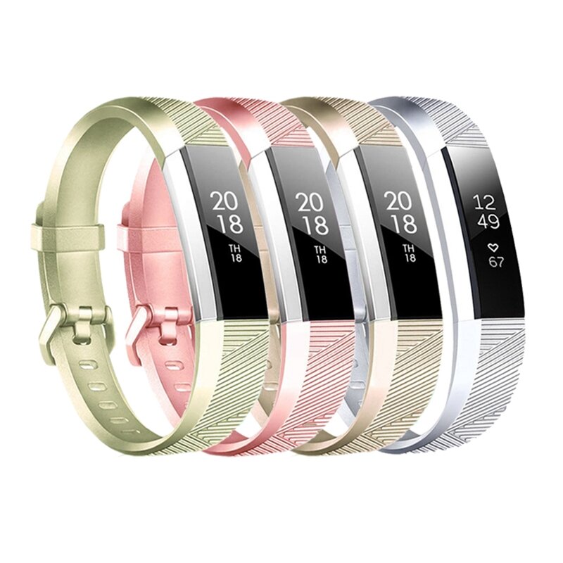 Fitbit Alta Silikonband - Gr&ouml;&szlig;e: Gro&szlig; - Silber