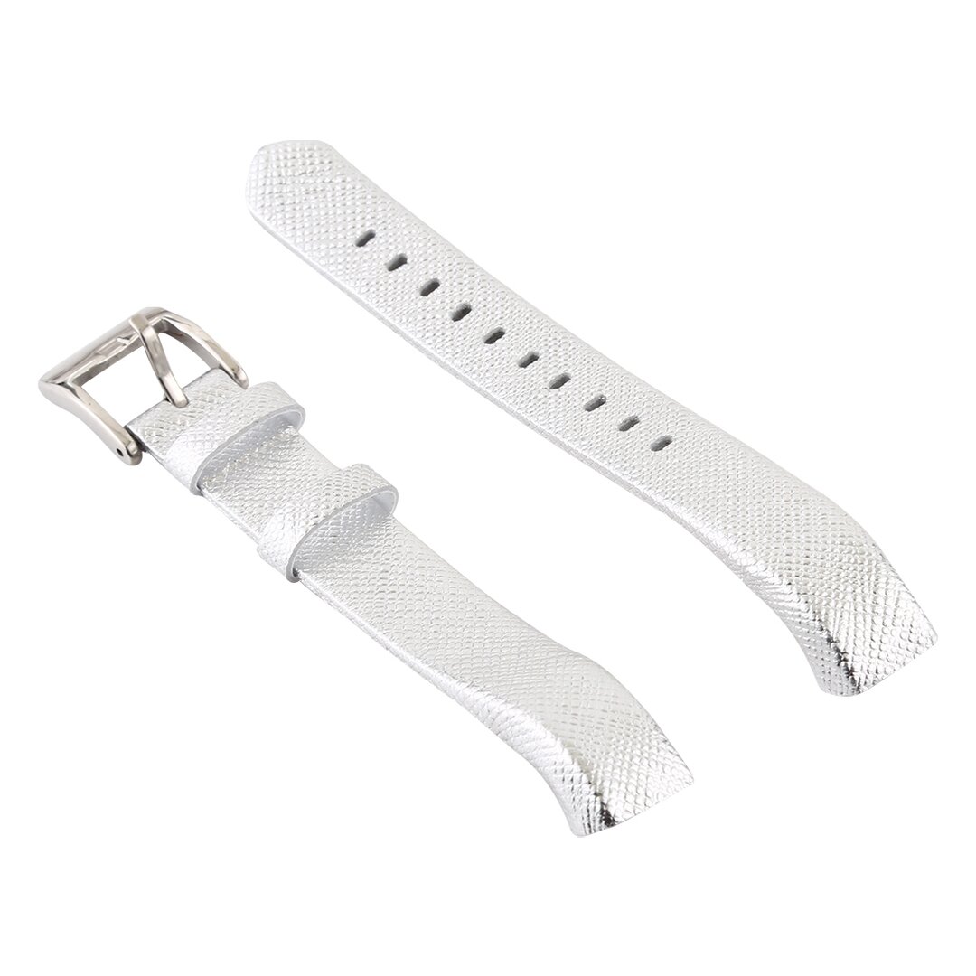 Lederband Fitbit Alta - Silber