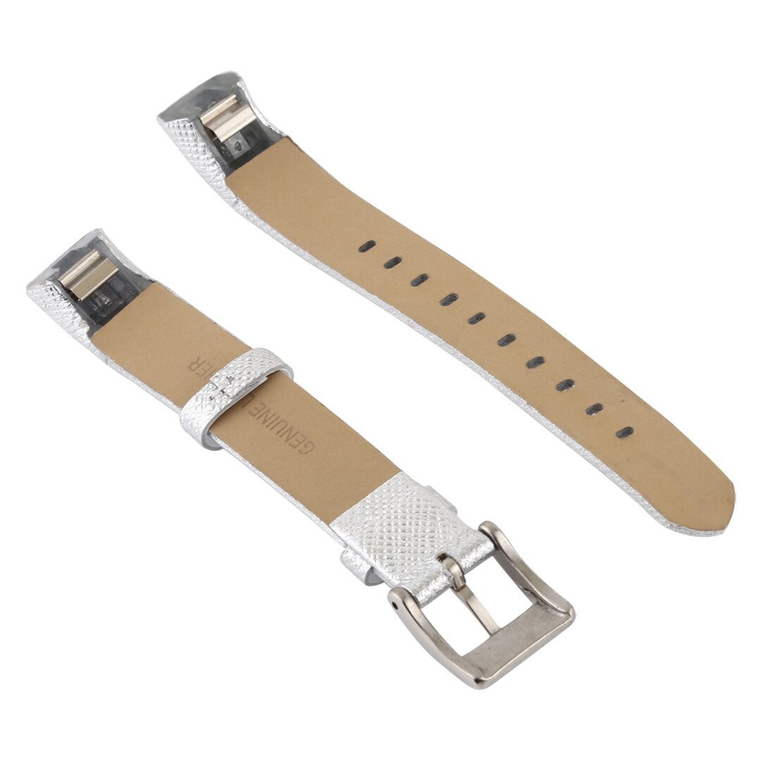 Lederband Fitbit Alta - Silber
