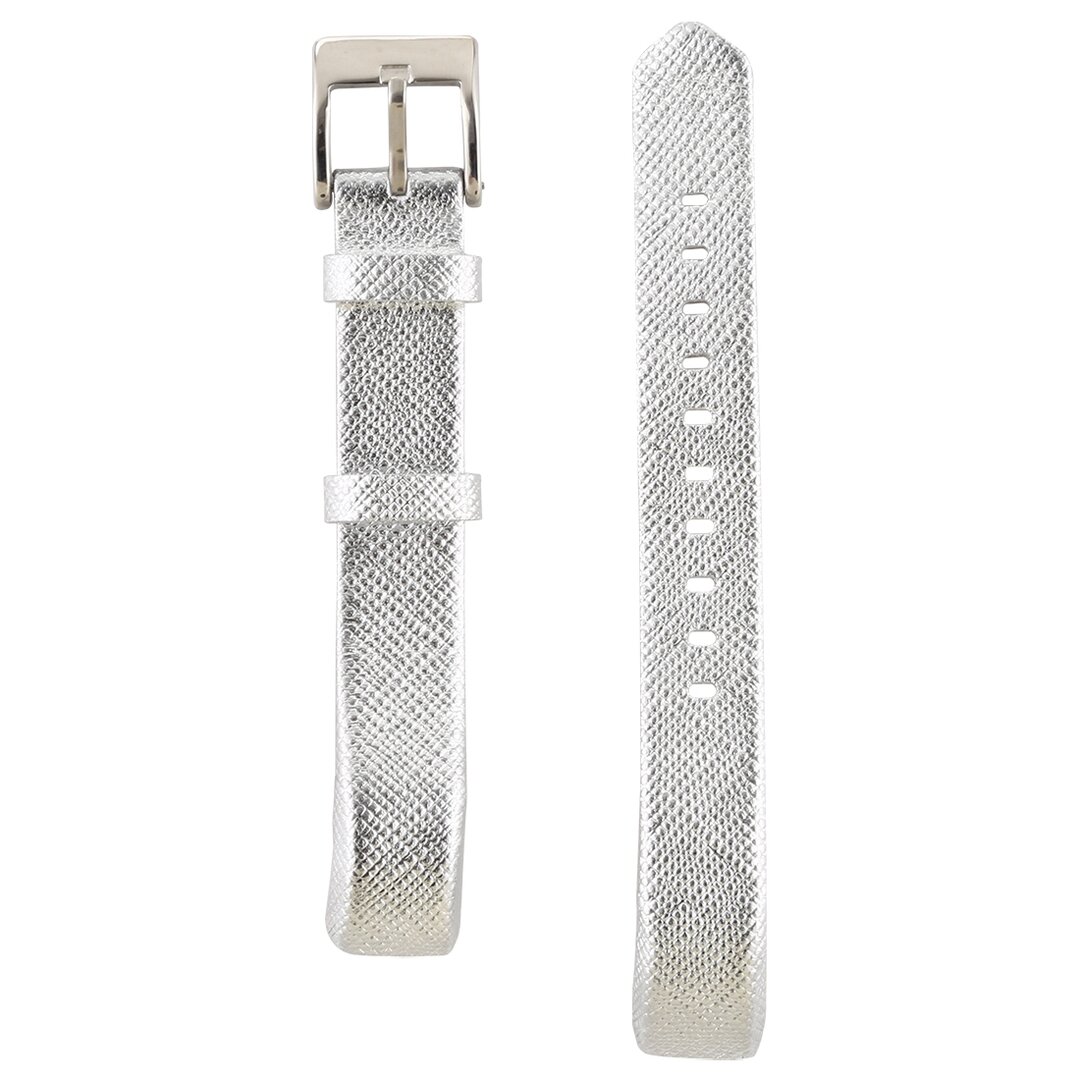 Lederband Fitbit Alta - Silber