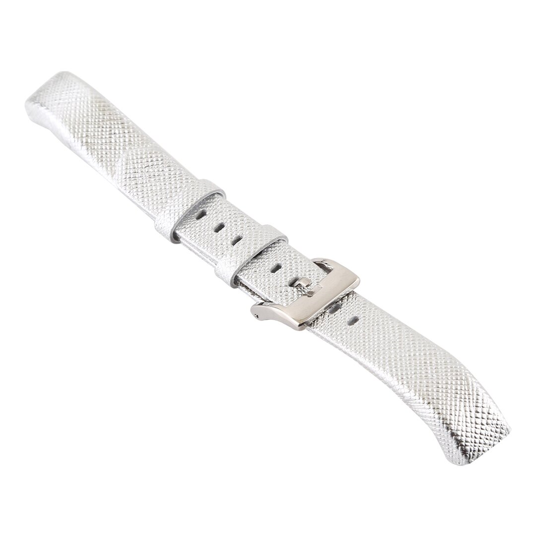 Lederband Fitbit Alta - Silber