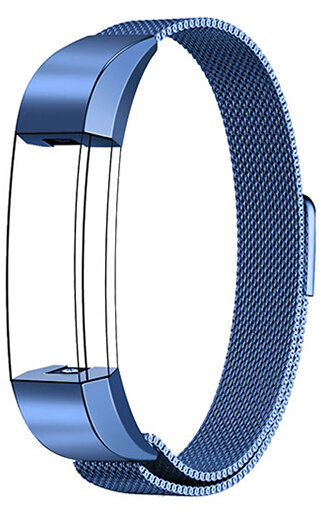 FitBit Alta HR Milanaise-Armband - Gr&ouml;&szlig;e: Gro&szlig; - Blau