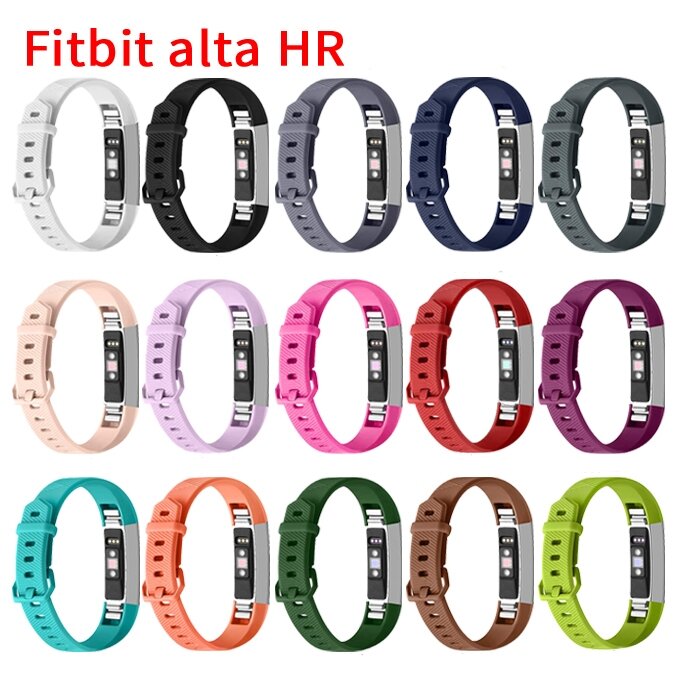 FitBit Alta HR Silikonarmband mit Schnalle - Gr&ouml;&szlig;e: Gro&szlig; - Rot