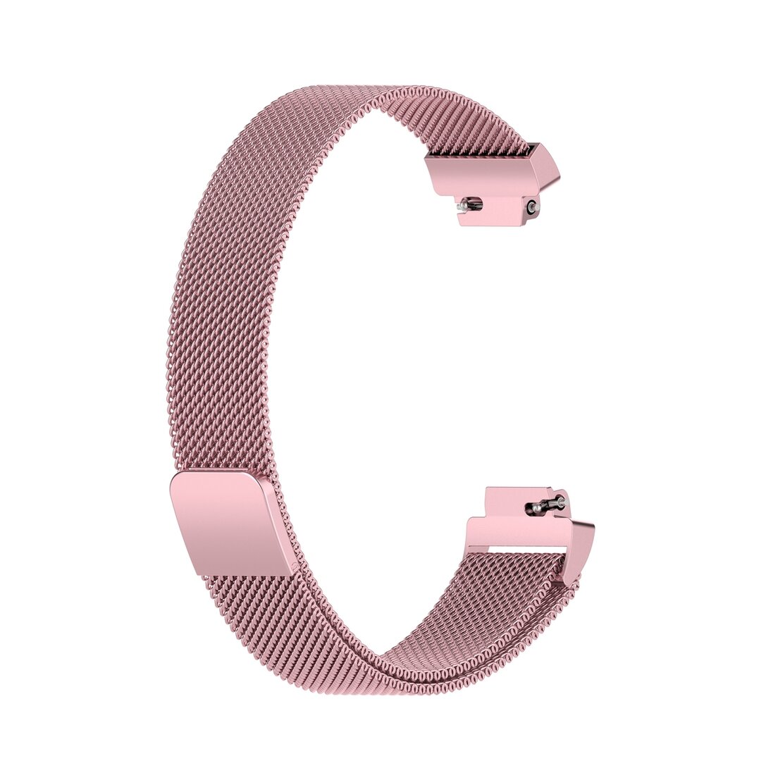 Fitbit Inspire 2 &amp; Ace 3 Milanaise Armband - Gr&ouml;&szlig;e: Gro&szlig; - Pink Gold