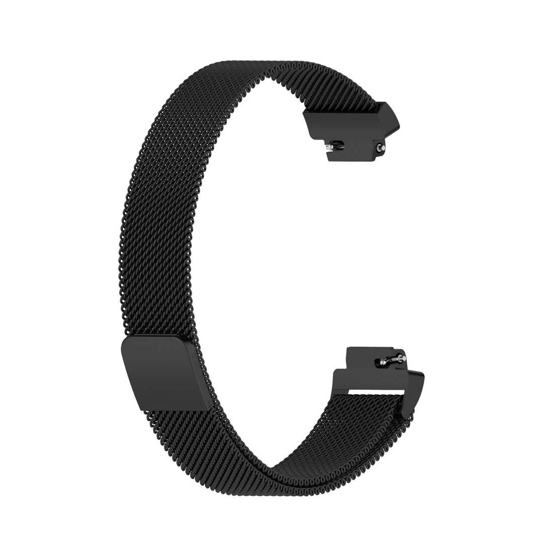 Fitbit Inspire 2 &amp; Ace 3 Milanaise Armband - Gr&ouml;&szlig;e: Gro&szlig; - Schwarz