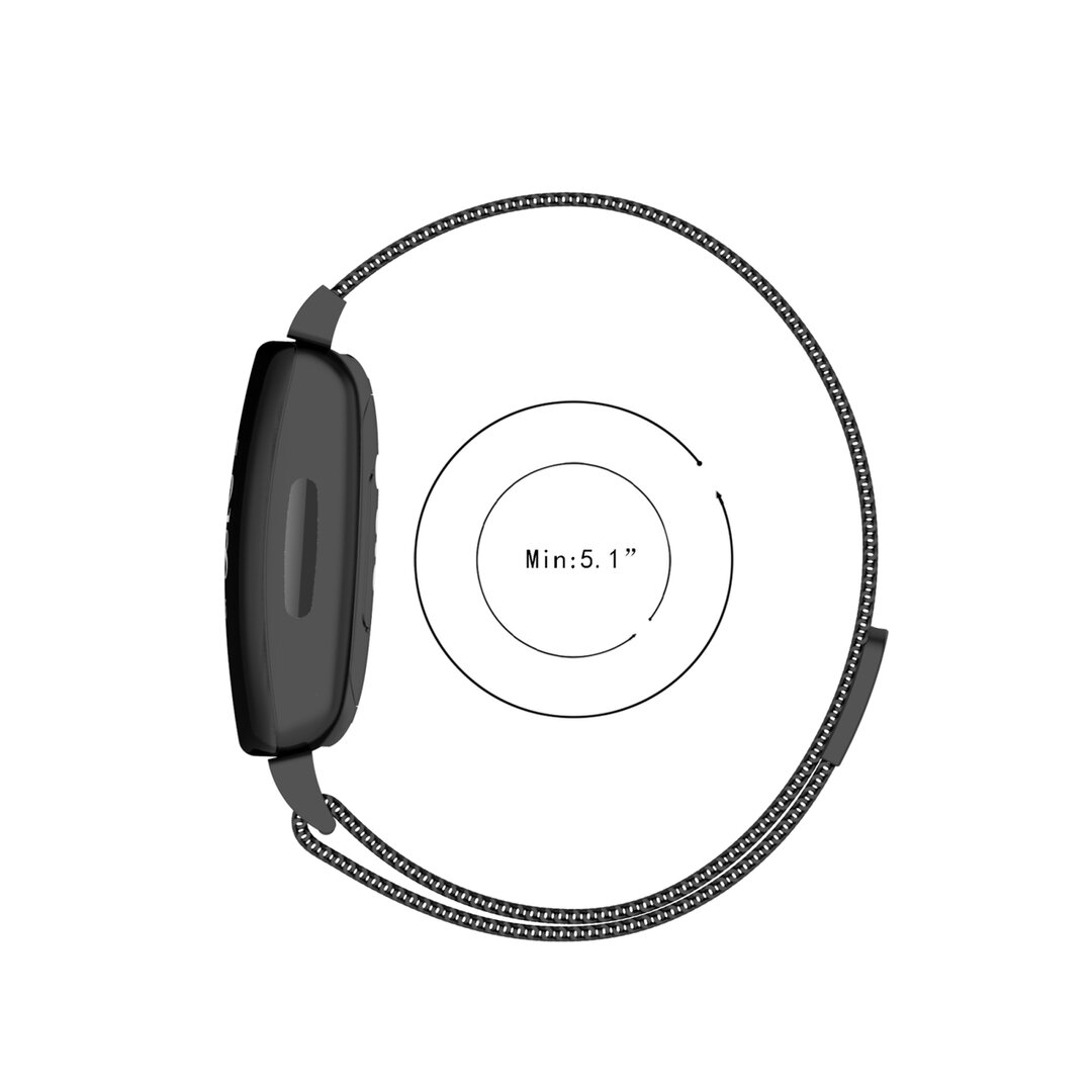 Fitbit Inspire 2 &amp; Ace 3 Milanaise Armband - Gr&ouml;&szlig;e: Klein - Silber