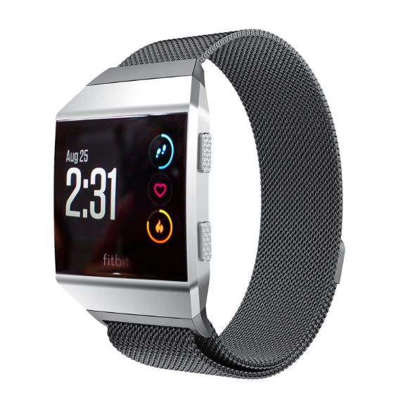 Fitbit Ionic Milanaise Armband - Gr&ouml;&szlig;e: Klein - Schwarz