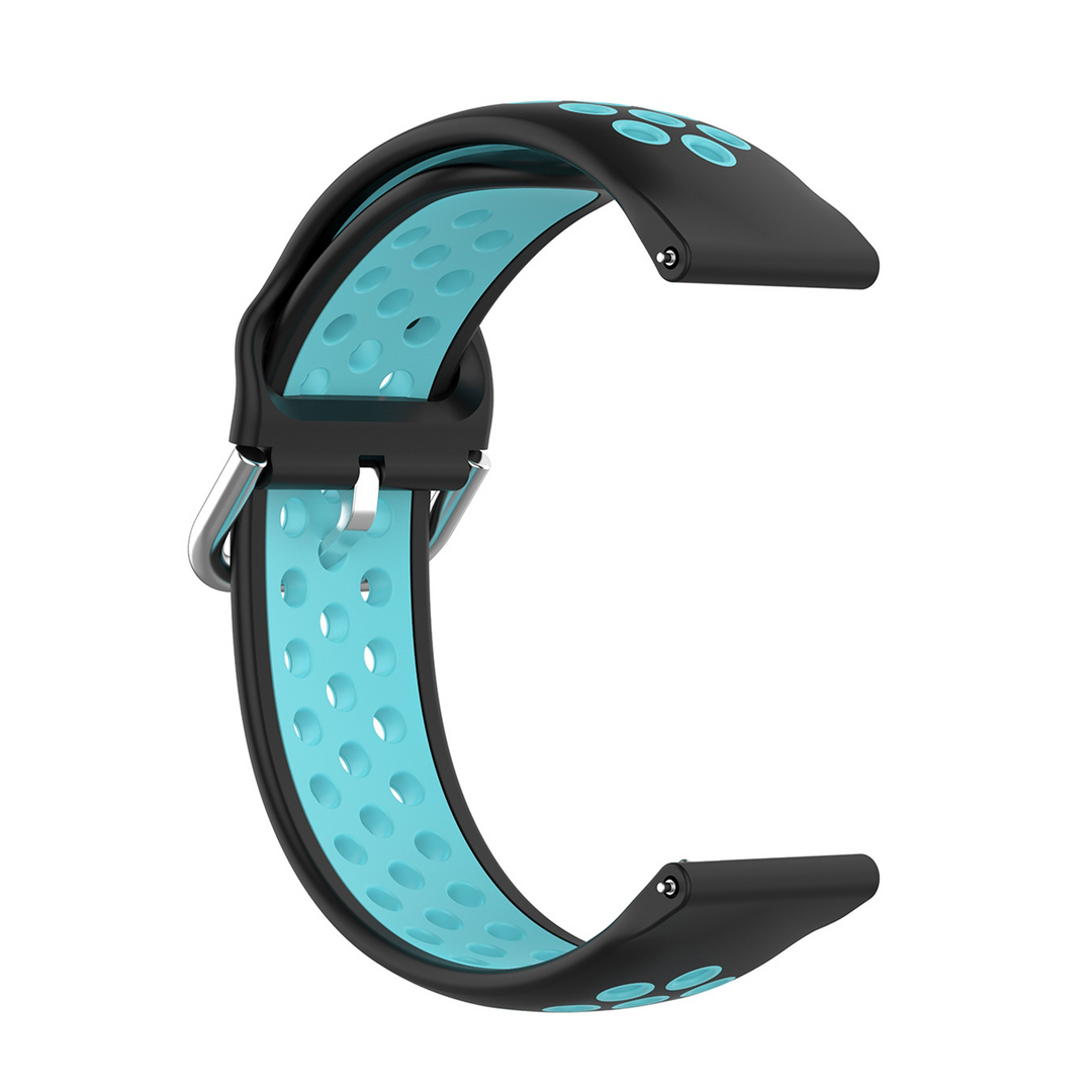 Samsung Galaxy Watch 4 - 40mm / 44mm - Silikon-Sportband mit Schnalle - Schwarz + Blau