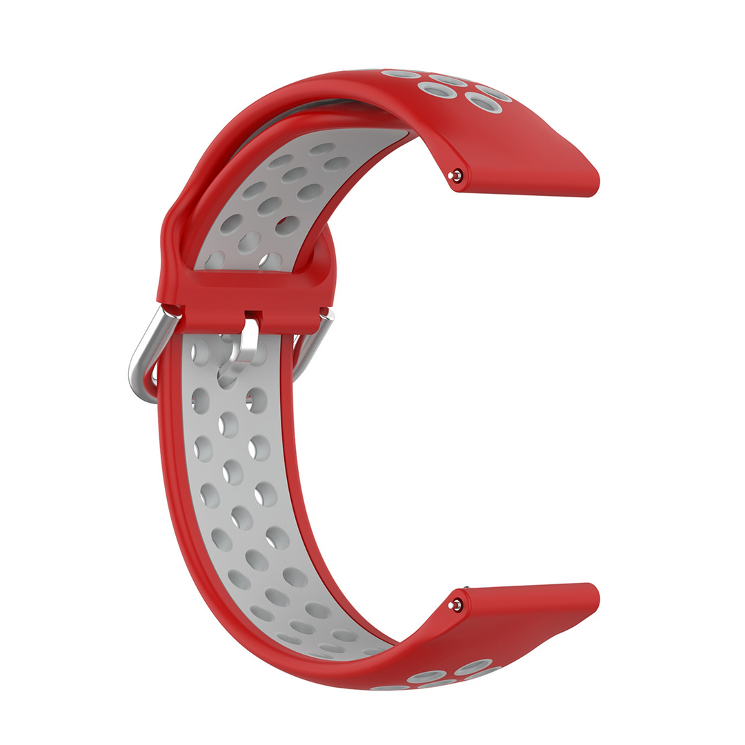 Samsung Galaxy Watch 4 - 40mm / 44mm - Silikon-Sportband mit Schnalle - Rot + Grau