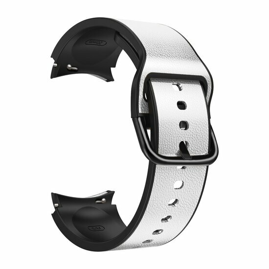 Samsung Galaxy Watch 4 - 40mm &amp; 44mm - 2 in 1 Silikon/Lederband - Grau