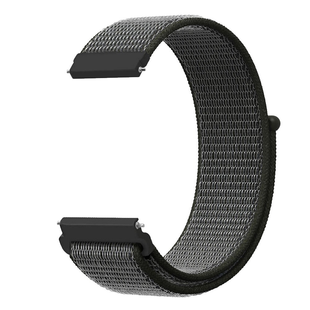 Samsung Galaxy Watch 4 - 40mm / 44mm - Sport Loop Armband - Dunkelgr&uuml;n mit grauem Band