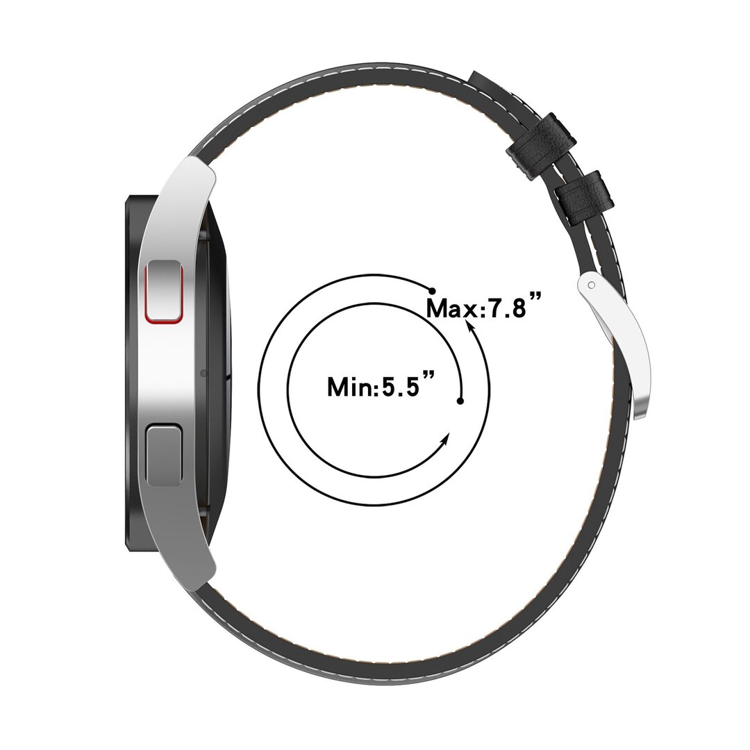 Samsung Galaxy Watch 4 - 40mm / 44mm - Luxus-Lederarmband - Bordeaux