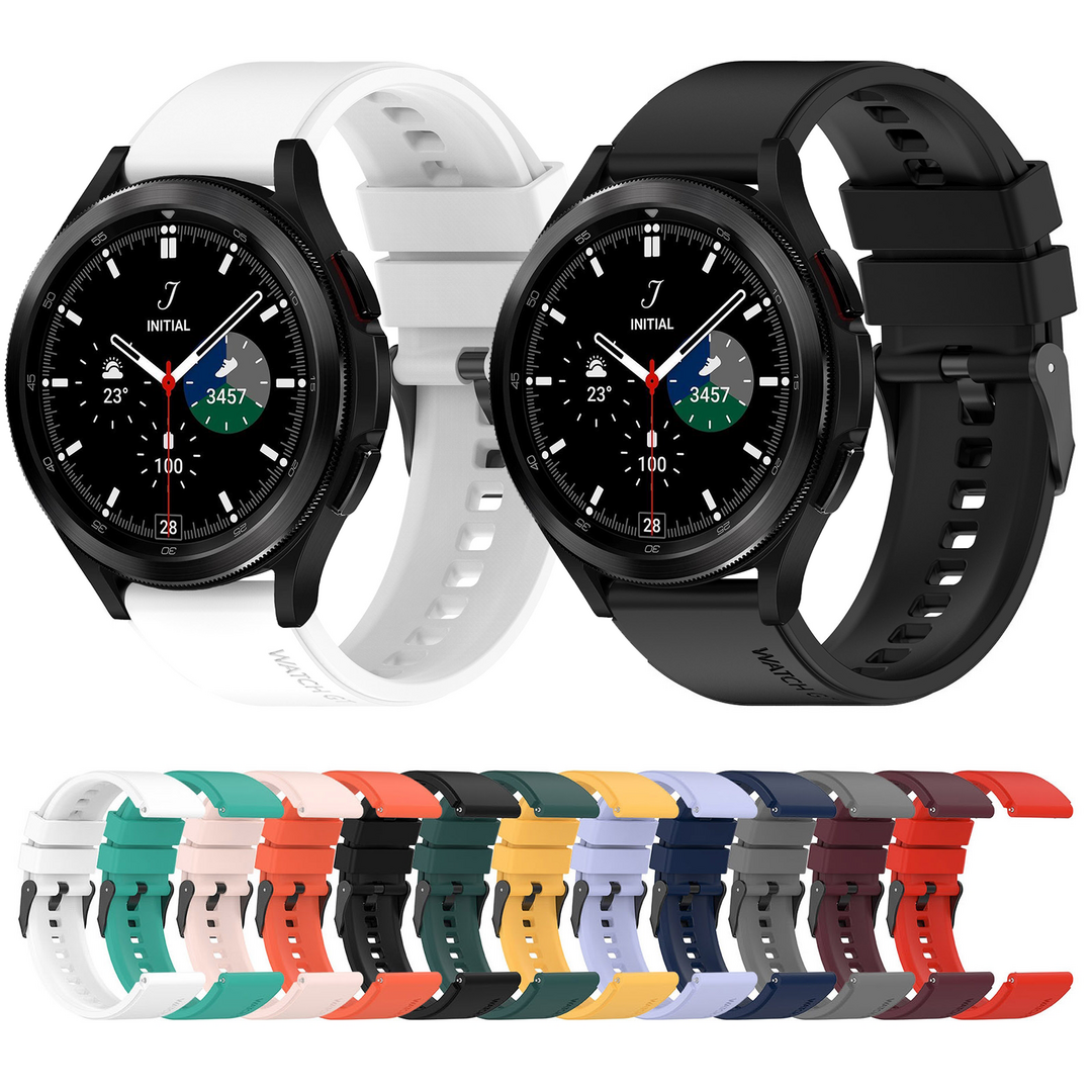 Samsung Galaxy Watch 4 Classic - 42mm &amp; 46mm - Silikon Schnallenarmband - Bordeaux