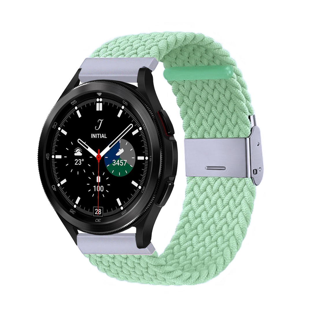 Samsung Galaxy Watch 4 Classic - 42mm / 46mm - Geflochtenes Armband - Hellgr&uuml;n