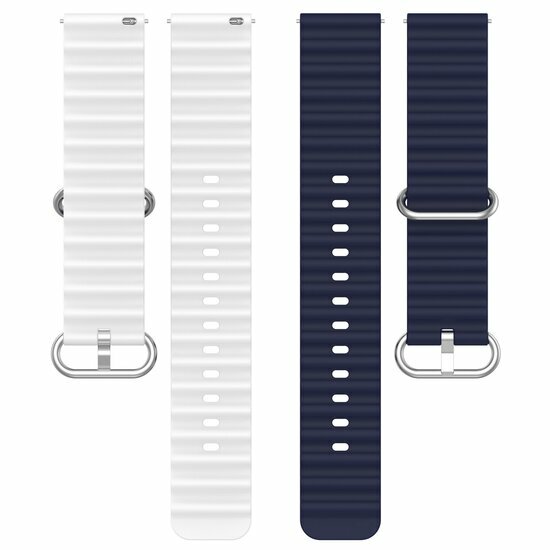 Samsung Galaxy Watch 3 - 41mm - Ocean Style Armband - Dunkelblau / Wei&szlig;