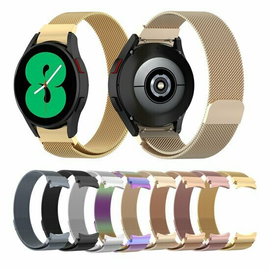 Samsung Galaxy Watch 4 - 40mm / 44mm - Milanaise Armband (runder Anschluss) - Champagner Gold