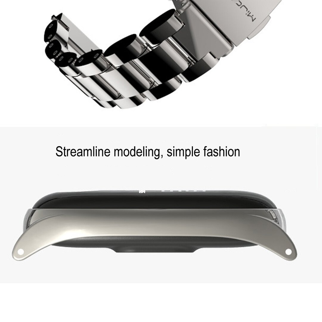 Metallgliederarmband f&uuml;r Xiaomi Mi Band 3/4/5/6/7 - Silber