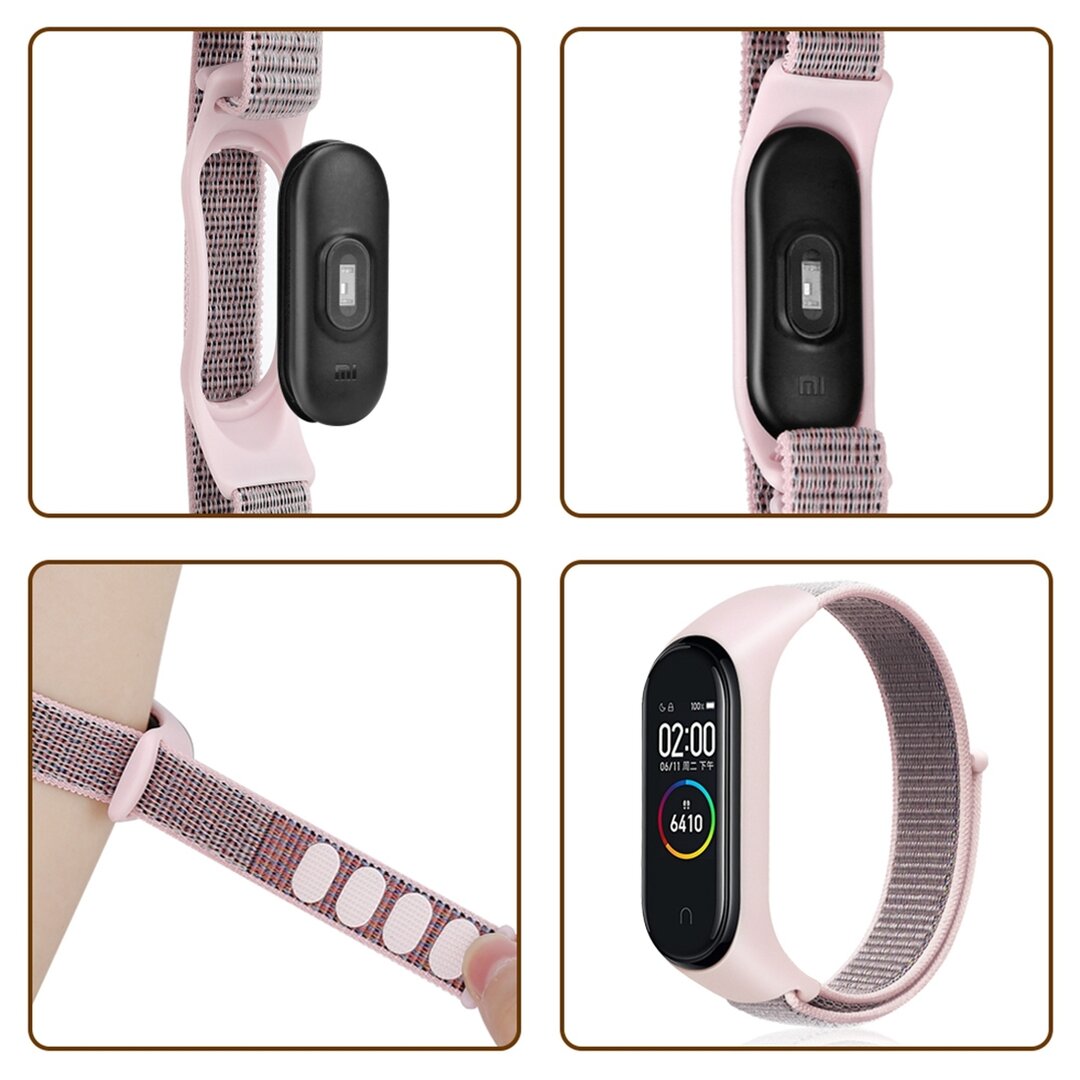 Nylon gewebt Band Xiaomi Mi Band 3 / 4 / 5  / 6 / 7 - Armee Gr&uuml;n
