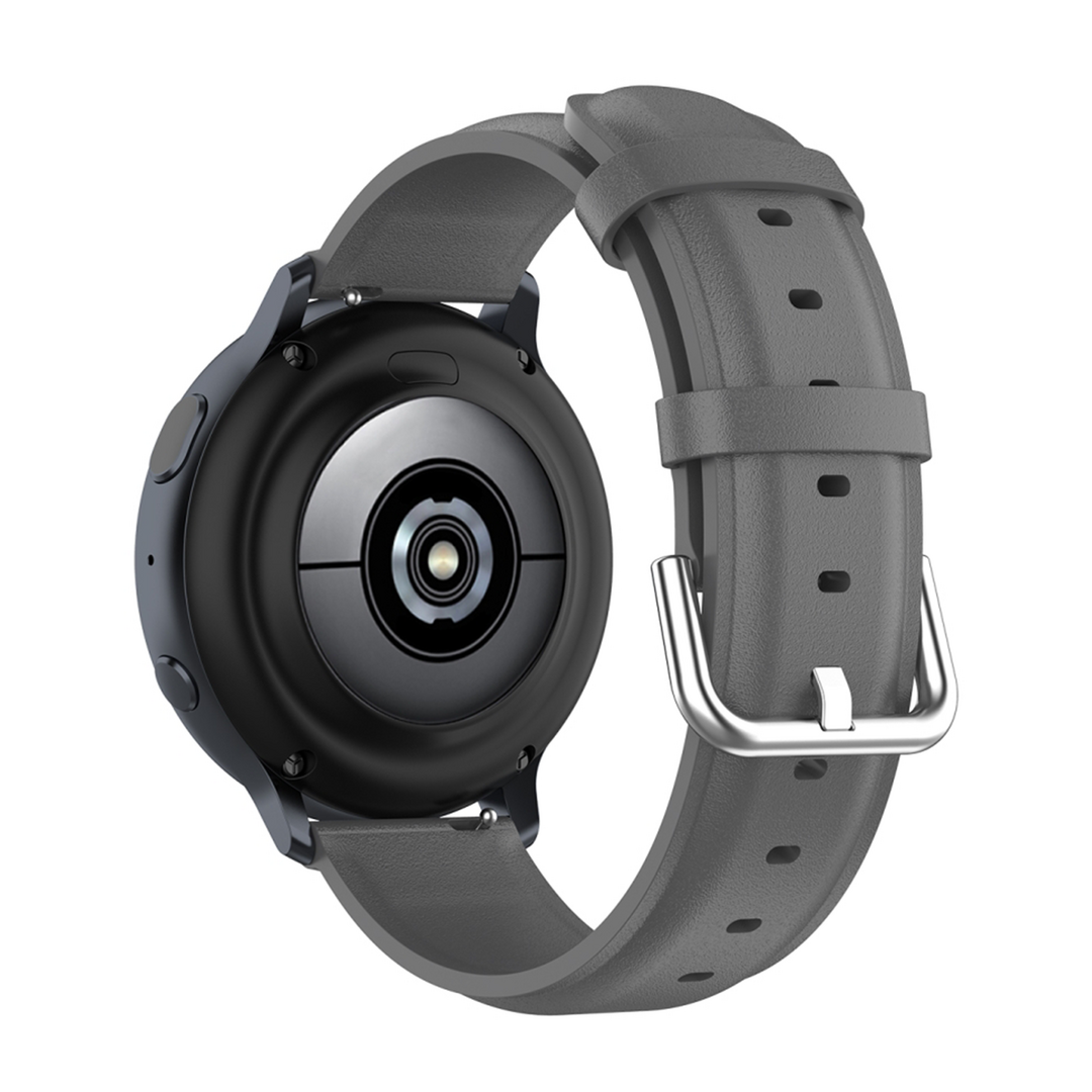 Klassisches Lederarmband - Grau - Samsung Galaxy Watch 4 - 40mm &amp; 44mm