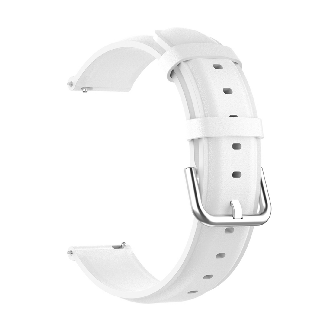 Klassisches Lederarmband - Wei&szlig; - Samsung Galaxy Watch 4 - 40mm &amp; 44mm
