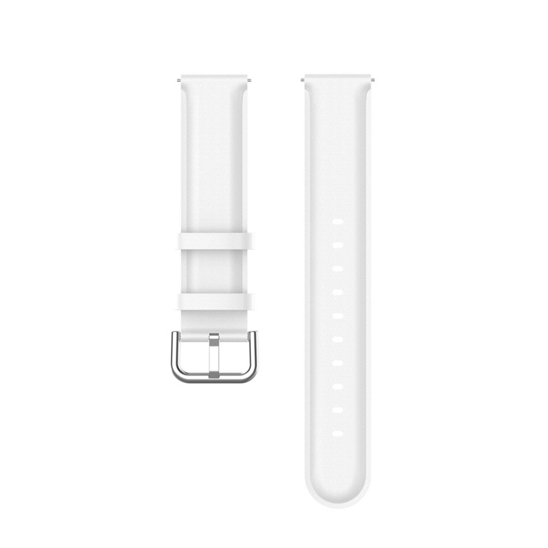 Klassisches Lederarmband - Wei&szlig; - Samsung Galaxy Watch 4 - 40mm &amp; 44mm