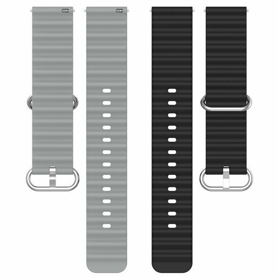 Garmin Vivoactive 4 / 4L - Ocean Style Armband - Schwarz / grau
