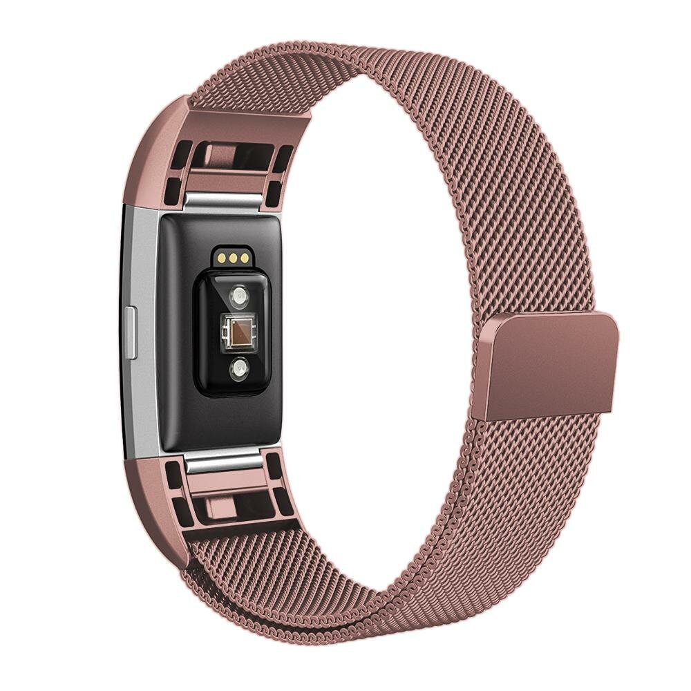 Fitbit Charge 2 milanaise Armband - Gr&ouml;&szlig;e: Gro&szlig; - Ros&eacute;gold