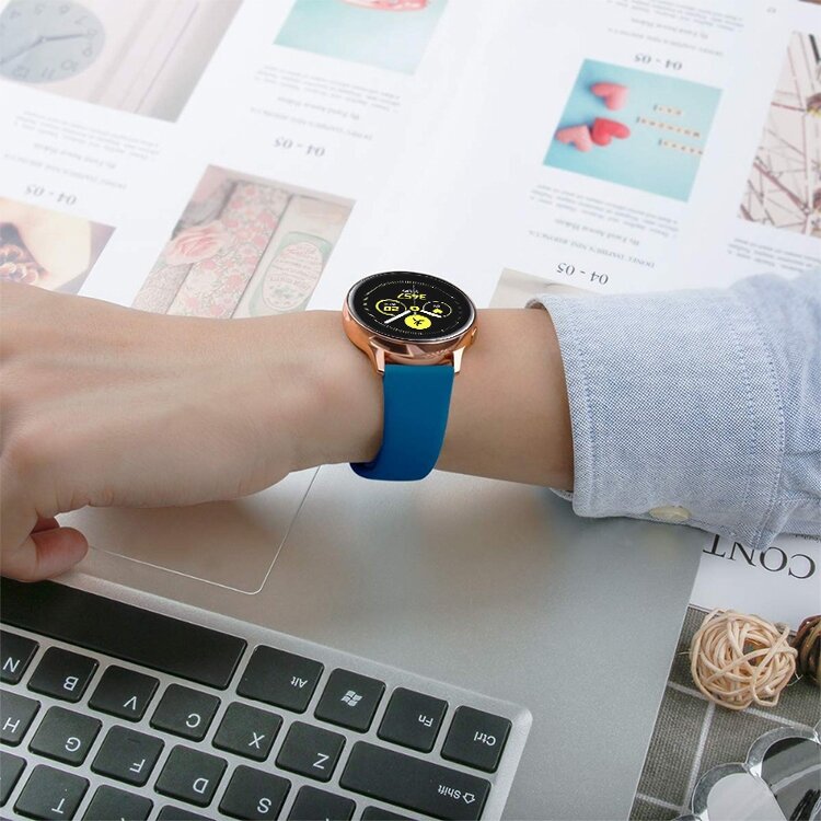 Gummi-Sportband - Cyan - Samsung Galaxy Watch 3 - 45mm